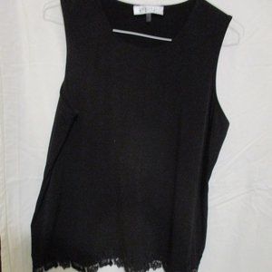 KASPAR BLACK SLEEVELESS TOP  SIZE 1X